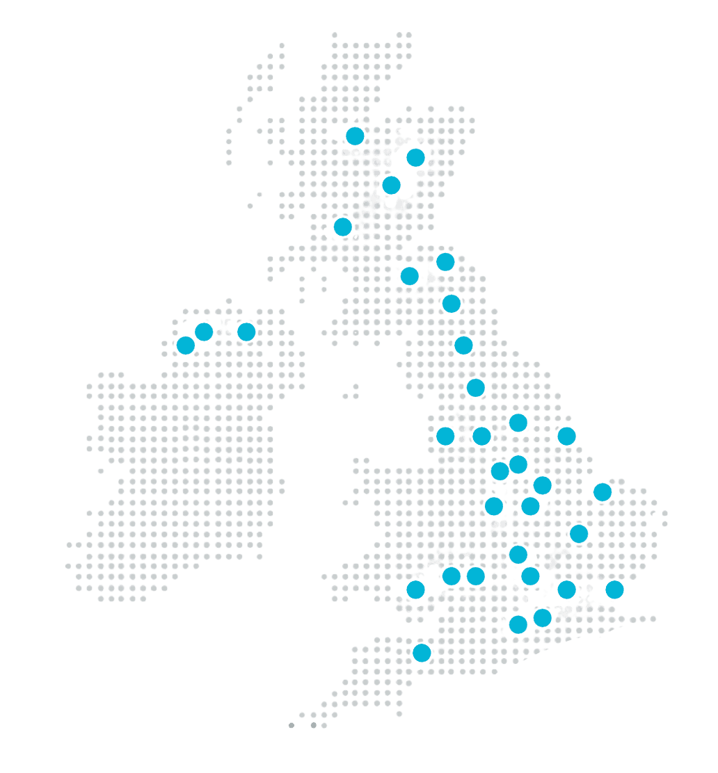 UK coverage map showing our nationwide reach