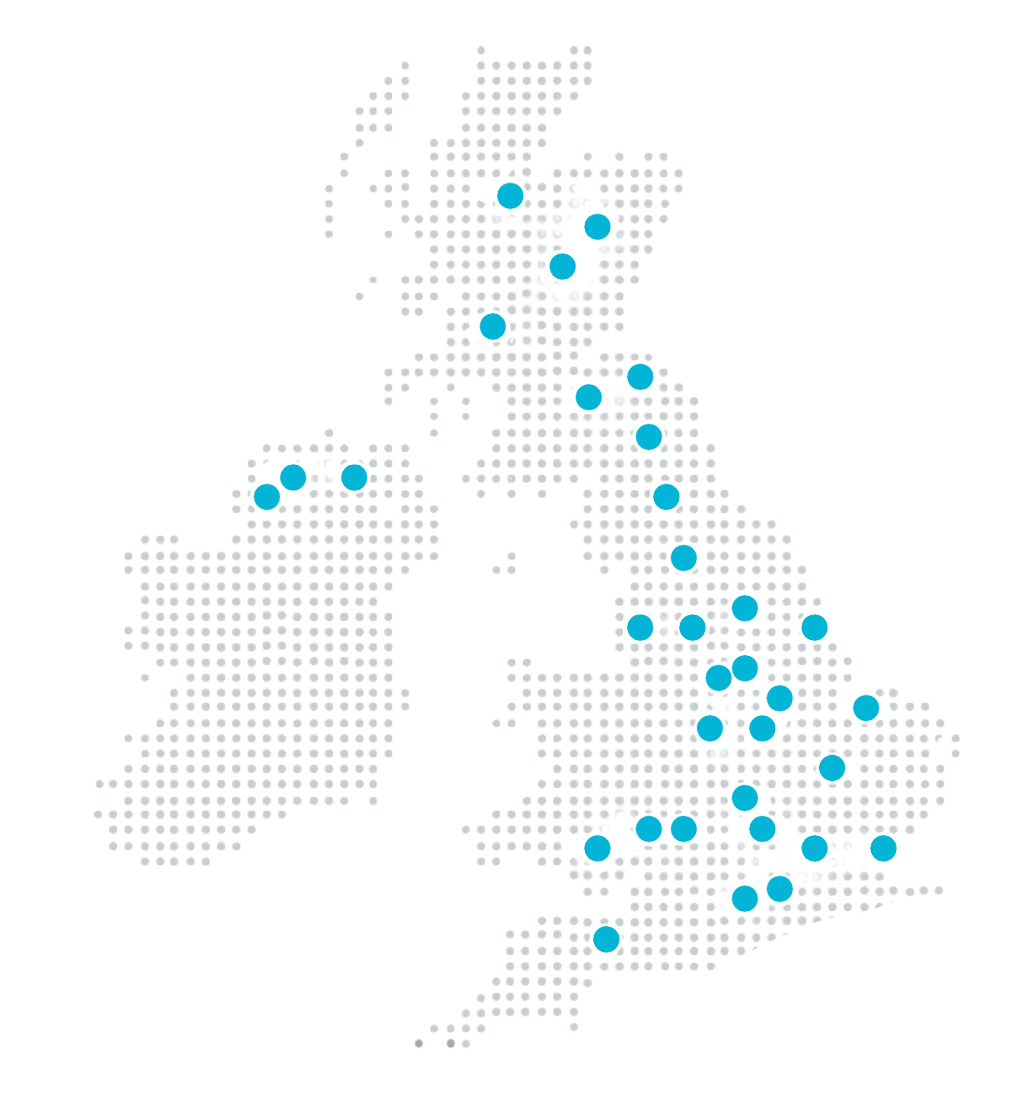 UK coverage map showing our nationwide reach